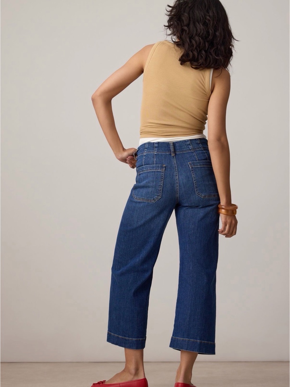 Maeve Colette High Rise Wide Leg Cropped Jeans - Picture 2 of 7